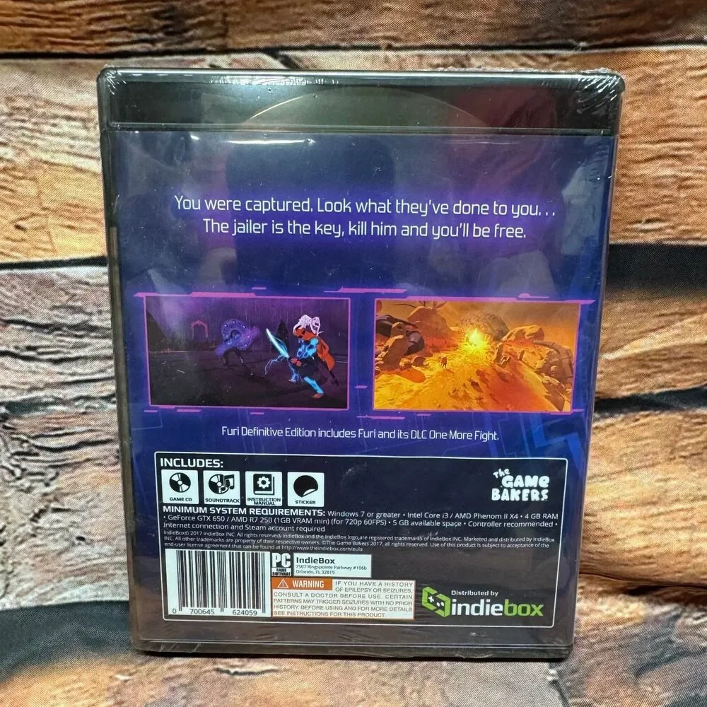 Furi Definitive Edition PC Video Game IndieBox DLC Soundtrack Sticker